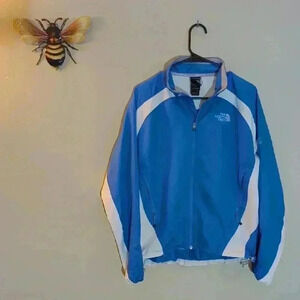 The North Face Blue and White Jacket flight series, large